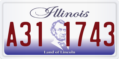 IL license plate A311743