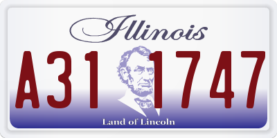 IL license plate A311747