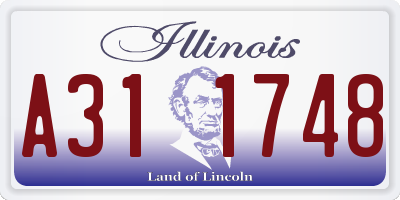 IL license plate A311748