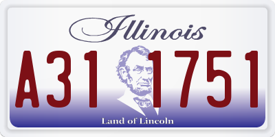 IL license plate A311751