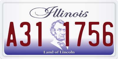 IL license plate A311756