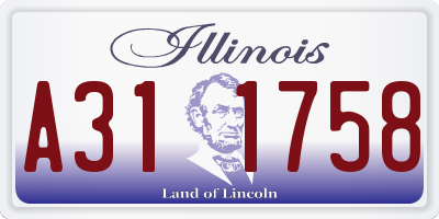 IL license plate A311758