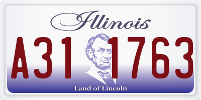 IL license plate A311763
