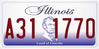 IL license plate A311770