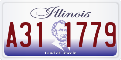IL license plate A311779
