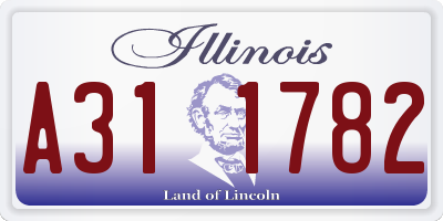 IL license plate A311782