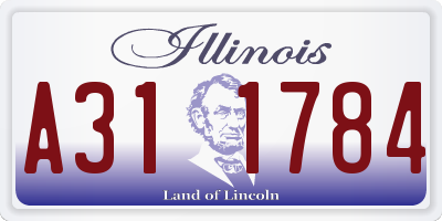 IL license plate A311784
