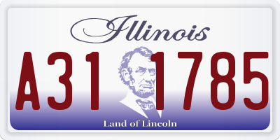 IL license plate A311785