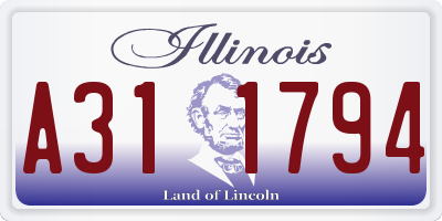 IL license plate A311794