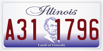 IL license plate A311796