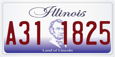 IL license plate A311825