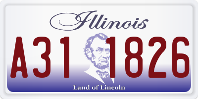 IL license plate A311826