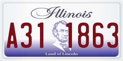 IL license plate A311863