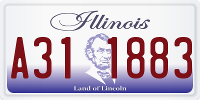IL license plate A311883