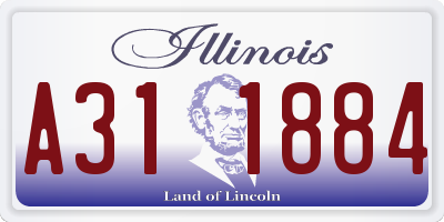 IL license plate A311884