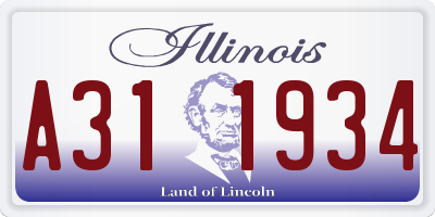 IL license plate A311934