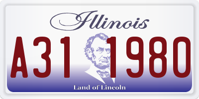 IL license plate A311980