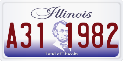 IL license plate A311982