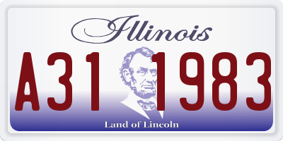 IL license plate A311983