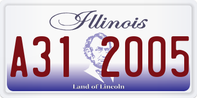 IL license plate A312005