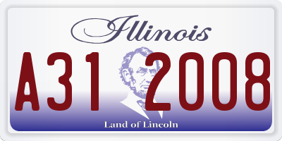 IL license plate A312008