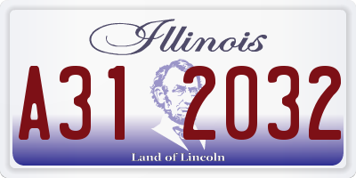 IL license plate A312032