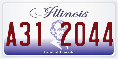 IL license plate A312044