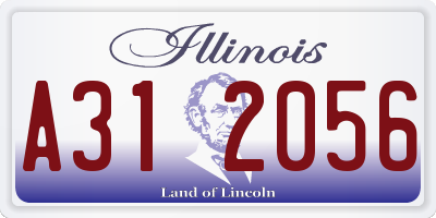 IL license plate A312056