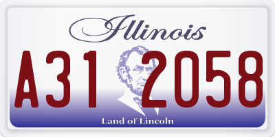 IL license plate A312058