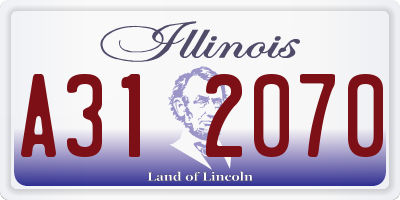 IL license plate A312070