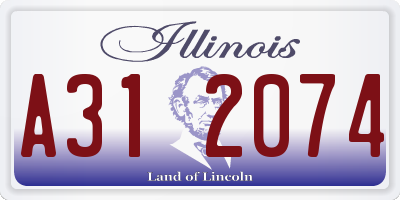 IL license plate A312074