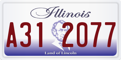IL license plate A312077