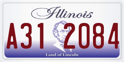 IL license plate A312084