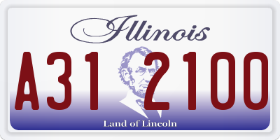 IL license plate A312100