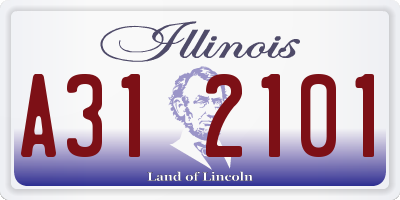 IL license plate A312101