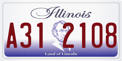 IL license plate A312108