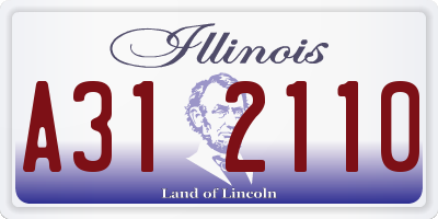 IL license plate A312110