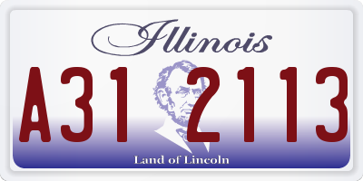 IL license plate A312113