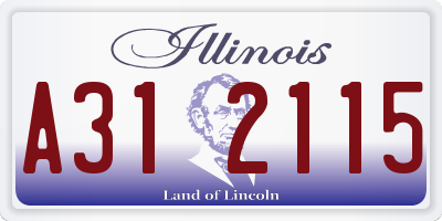 IL license plate A312115