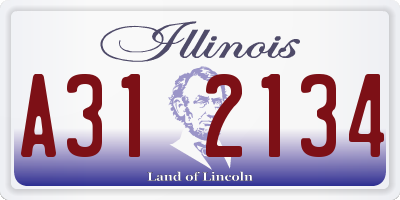 IL license plate A312134