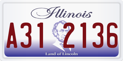 IL license plate A312136