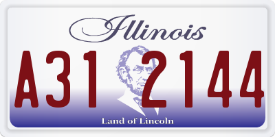 IL license plate A312144