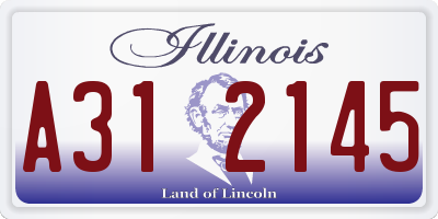 IL license plate A312145
