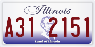 IL license plate A312151
