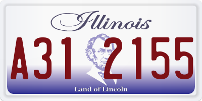 IL license plate A312155