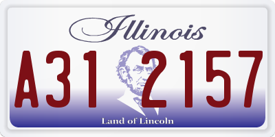 IL license plate A312157