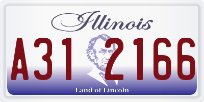 IL license plate A312166