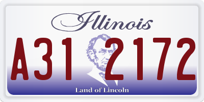 IL license plate A312172