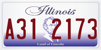 IL license plate A312173