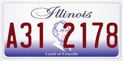 IL license plate A312178
